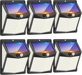 Outdoor Solar Lights, 238 LED Solar Security Lights and 3 Modes Motion Sensor 270° Wide Angle Solar Powered Lights IP65 Waterproof Solar Wall Light for Front Door, Yard, Garage, Garden (4 Pack).