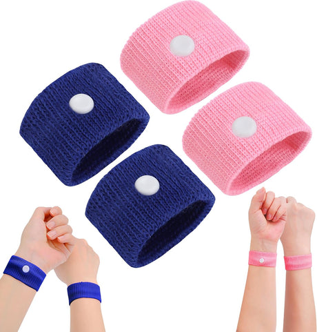 Albert Austin 2 Pairs Anti Sickness Wristbands Non Toxic Comfortable Motion Sickness Bands for Pregnancy Nausea Relief Sea Sickness Acupressure Outdoor Travel Sickness Bands for Children Adults.