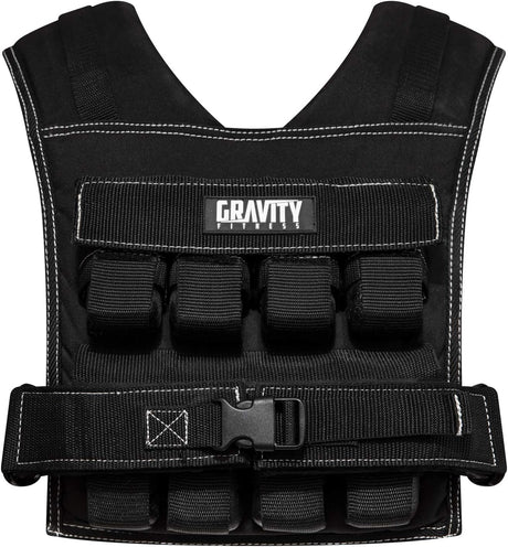 Gravity Fitness 20kg Weighted Vest - Fully adjustable. Calisthenics, Crossfit, Strength Training, home and commercial use..