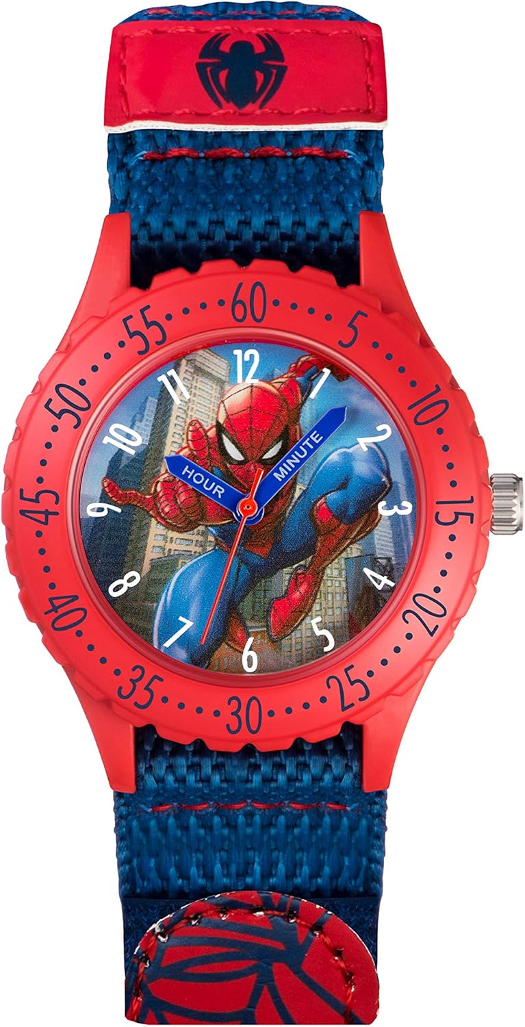 Spiderman Children's Analogue Quartz Watch with Textile wrist Strap SPD3495.