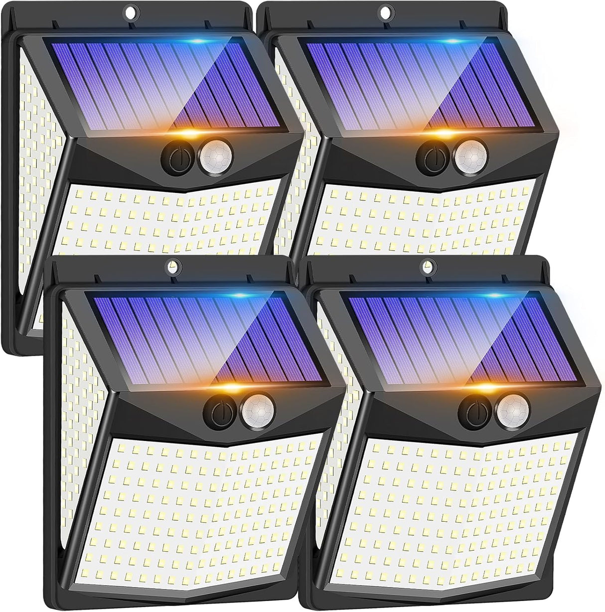 Outdoor Solar Lights, 238 LED Solar Security Lights and 3 Modes Motion Sensor 270° Wide Angle Solar Powered Lights IP65 Waterproof Solar Wall Light for Front Door, Yard, Garage, Garden (4 Pack).