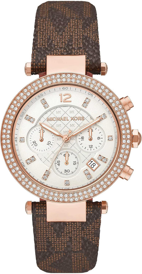 Michael Kors Parker Watch für Damen, Chronographenwerk mit Edelstahl- Oder Lederarmband.