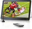 Desobry 14 inch Portable TV with Antenna 1080P freeview outdoor tv with DVB/T2 Tuner Rechargeable Battery Operated Mini TV LCD,Built-in TV Stand,HDMI Input,USB,AV.