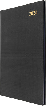 Collins Debden Collins Essential A4 Diary 2024 Daily Planner - 2024 Page A Day Diary Journal & 2024 Planner - Business Office Academic and Personal Use - A4 Size (Black).