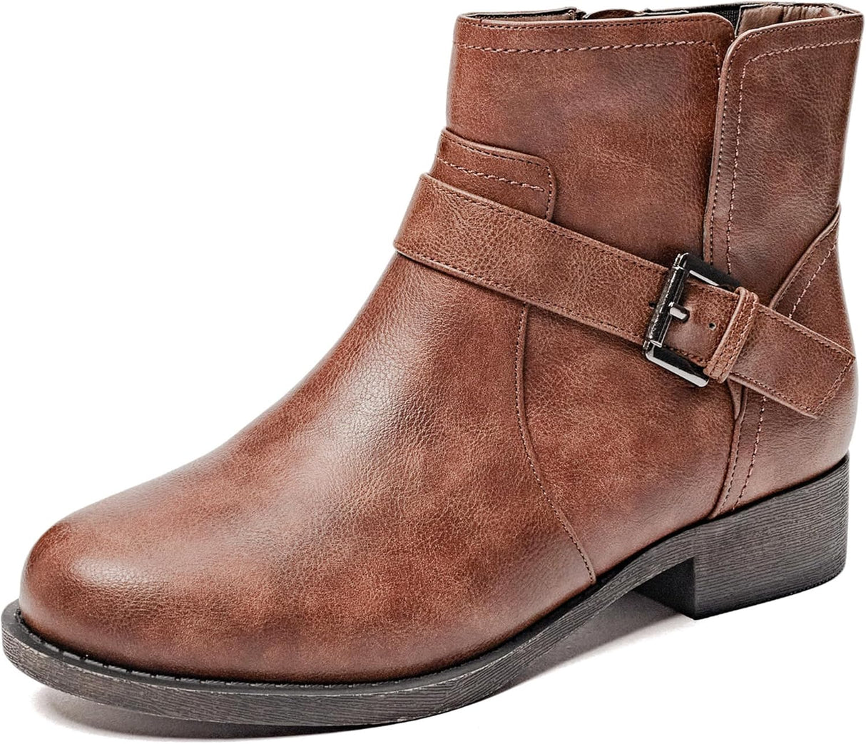 Veittes Women's Ankle Boots, Thick Heel Modern Short Classic Slip-on Fashionable Short Boots..