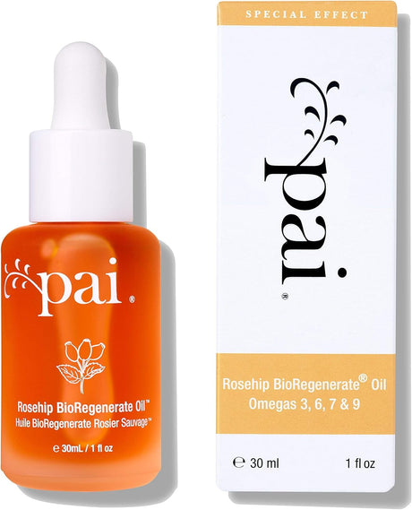 Pai Skincare London | ROSEHIP BIOREGENERATE OIL for Rejuvenating & Nourishing Skin. Damage control including sun damaged skin, co2 Organic Rosehip Fruit & Seed Oil Blend - 30ml.