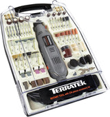 Terratek Corded Rotary Tool 234Pc Accessory Set, 135W Variable Speed 8000-33000RPM, Ideal for DIY Projects, Woodwork, Hobby Craft & Dremel Multi Tool Compatible with Carry Case Included.