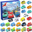 Advent Calendar 2024, 24 Days Christmas Pull Back Cars Countdown Calendar for Boys and Girls, With Cars and Construction Vehicles Set, Surprise Xmas Car Toys Advent Calendar Gift.