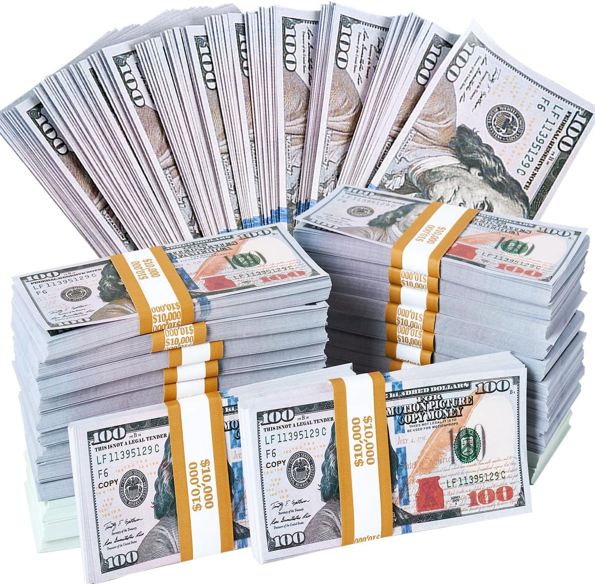 $100 FAKE MONEY, PROP MONEY DOLLARS | UK COMPANY | 100 FULL PRINT | $10,000 Stack | For Movies, Advertising, Play, Party, Supreme, Gun, Fancy Dress, Casino Games