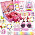 Advent Calendar for Girls 2024 - Christmas Countdown Gift - Xmas Calendar with 24 Days of Surprises including Jewelry, Hair Accessories, Unicorn Bracelet, Ring, Hair Clips, Necklace, and Coin Purse.