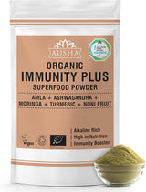 Organic Immunity Superfood Powder 200g - Immune System Booster - Gold Badge Winner in Wellness from Within Award 2024" - Blend of 5 Superfoods.