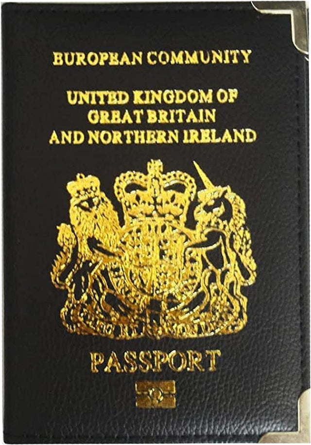 Grids London Ltd Passport Holder UK European Travel Cover PU Leather Protector Wallet Black.