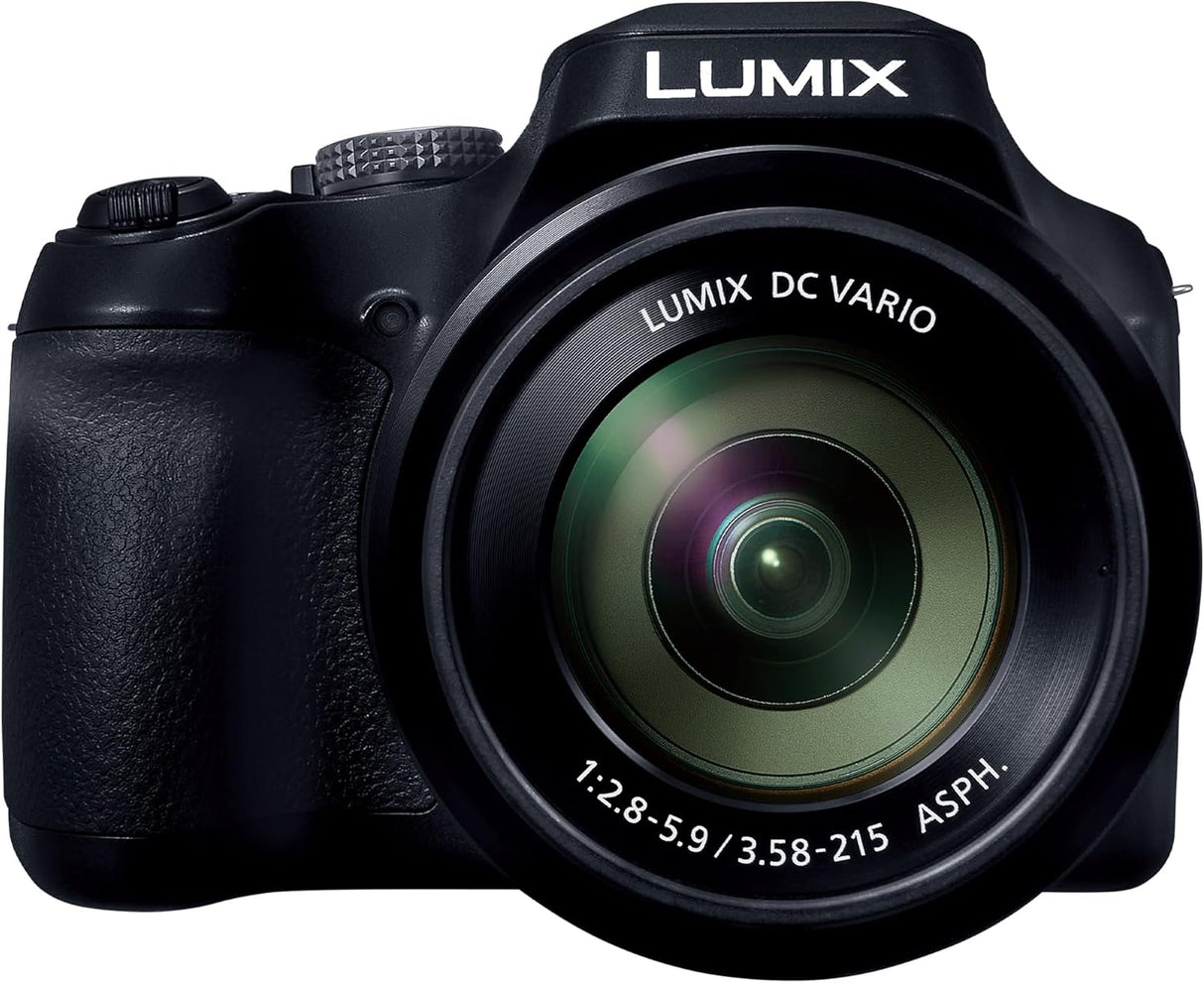 Panasonic LUMIX FZ80D Compact Camera 20-1200mm Zoom, Point and Shoot Lens with Built-in Lens, 4K Video and Photo Recording, DC-FZ80D.