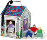 Melissa & Doug Multi-Level Wooden Dollhouse | Dolls house | Wooden dolls house | Large Playset for Girls & Boys | Dollhouses & Dolls | Toys for 3 year old boy | Gift for Boy or Girl.