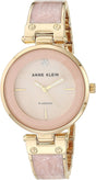 Anne Klein Women's Genuine Diamond Dial Bangle Watch, AK/2512LPGB.