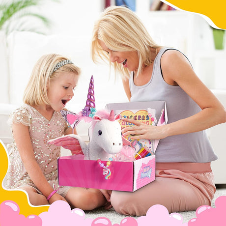 EUCOCO Unicorn Gifts for Girls Age 3-8, Unicorn Soft Toys for 3 4 5 6 7 Year Old Girls Unicorn Plush Toys Set for Kids for 3-8 Year Old Girls Unicorn Toys Kids Toy Age 3-8 Kids Toys.