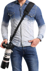 waka Camera Shoulder Strap, Anti-slip Over Shoulder Camera Sling Strap Quick Release with Safety Tether, Comfortable Camera Neck Strap for DSLR Camera (Canon Nikon Sony Olympus Pentax).