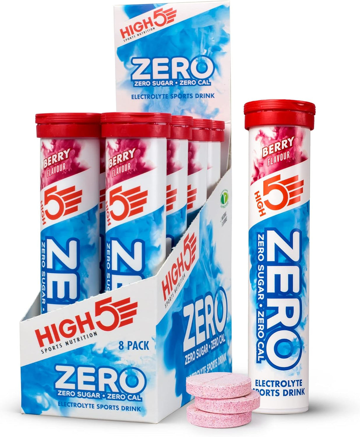 HIGH5 ZERO Electrolyte Tablets | Hydration Tablets Enhanced with Vitamin C | 0 Calories & Sugar Free | Boost Hydration, Performance & Wellness | Pink Grapefruit, 20 Tablets (20x, Pack of 1).