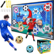 VATOS Football Ball Game Set for Kids, Indoor Outdoor Backyard Toss Football Goal Game with Velcro Balls, Foldable Flannel Goals, Birthday for 3 4 5 6 7 8 Year Old Boys Girls Sport Toy.