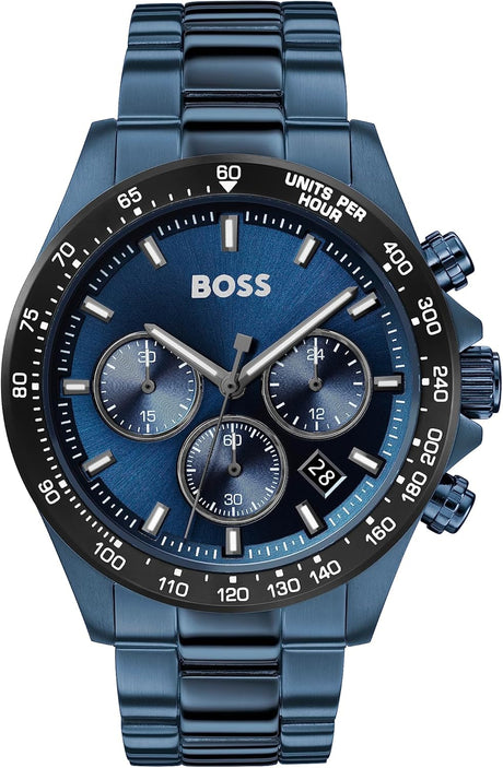 BOSS Chronograph Quartz Watch for men HERO Collection with Stainless Steel bracelet.