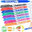 8 Erasable Pens Rub Out Pens - Eraser Pen Erasable Gel Pens with Rubbers on the End, Erasable Pen with Eraser Writing Pens for Kids Adults Paperwork School Work, Pens for School Supplies Stationary.