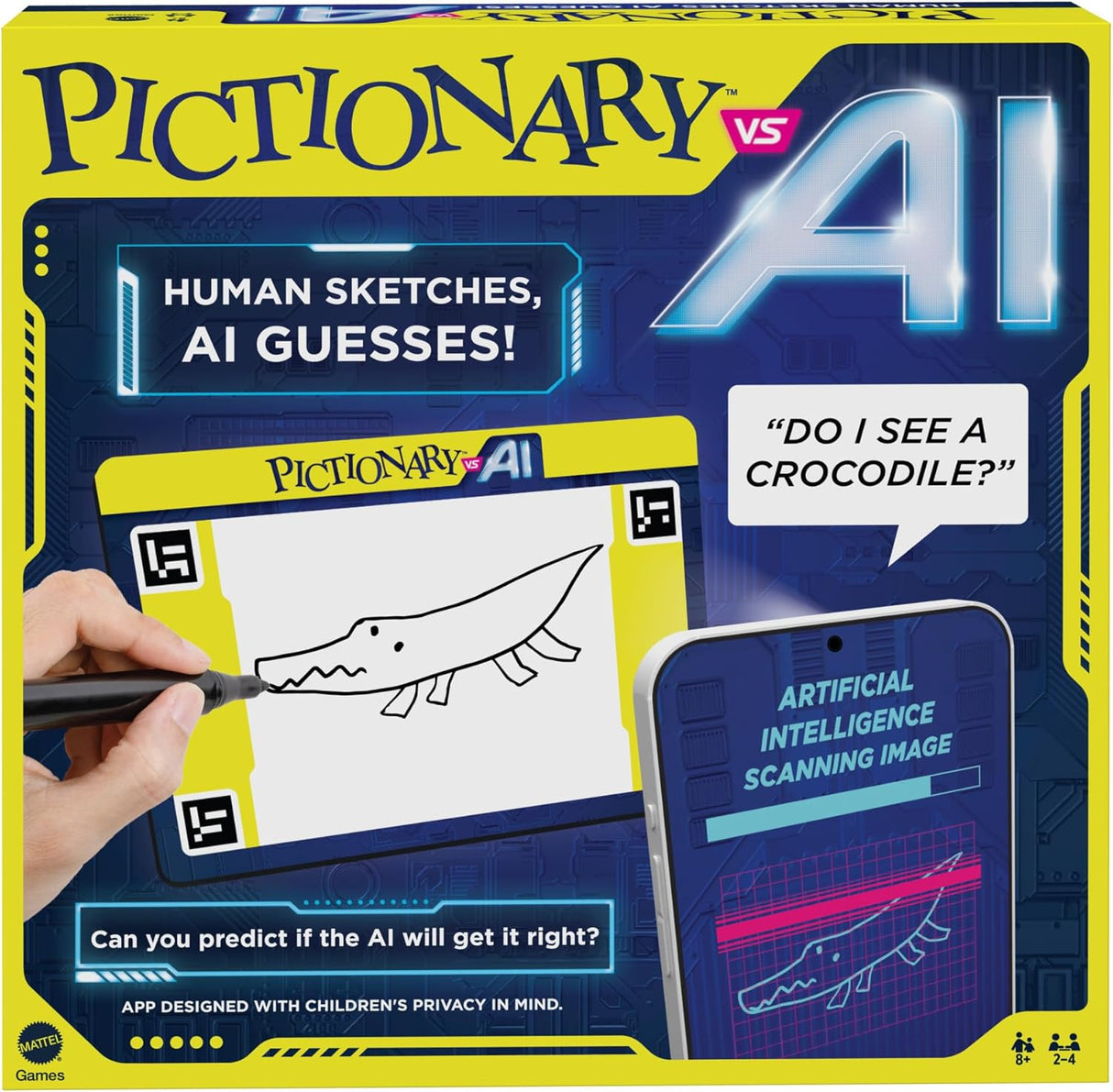 Mattel Games Pictionary Drawing Game, Board Game for Family, Kids, Teens and Adults, with Dry Erase Boards, Markers, Adult Clue Cards and Junior Clue Cards, for 8 Year Olds and Up, UK Version, DKD49.