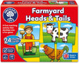 Orchard Toys Farmyard Heads & Tails Game - Matching & Pairing Memory Game - Educational Toddler Toys and Games for Boys and Girls 18-Month-Old+ - Early Years Animal Pairs/Snap Cards - 1-4 Players.