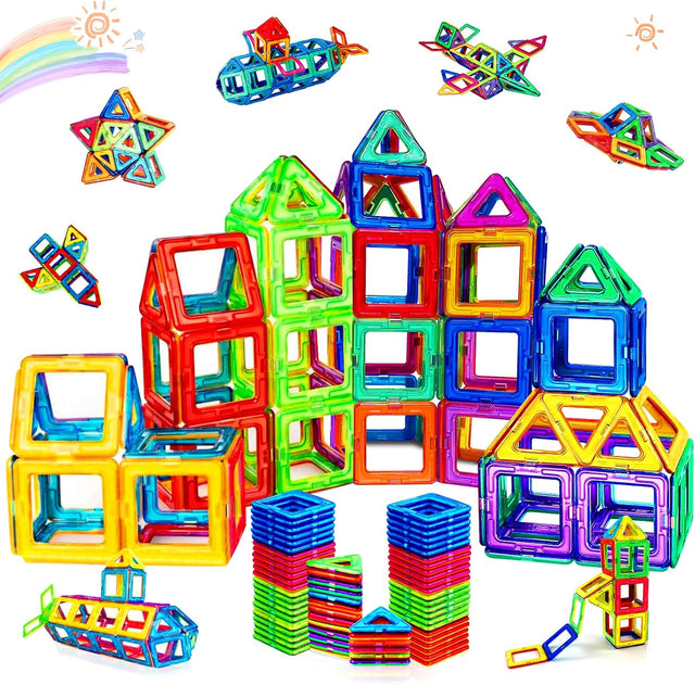 GTGOGO Magnetic Building Blocks | 42 PCS Magnetic Tiles Construction Set | Educational STEM Toys for Kids | Creative Learning Building Blocks for Boys and Girls Aged 3 4 5 6 7 8 Year Olds.