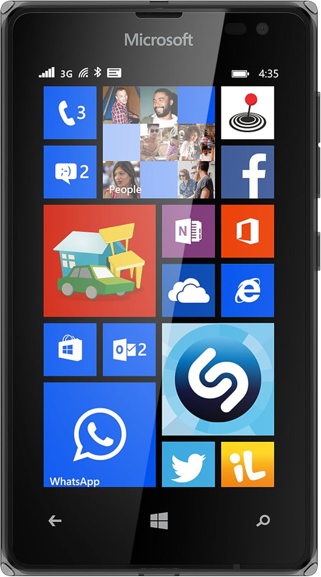 Microsoft Lumia 435 8GB Black - smartphones (Single SIM, Windows Phone, MicroSIM, EDGE, GSM, WCDMA, Micro-USB B).