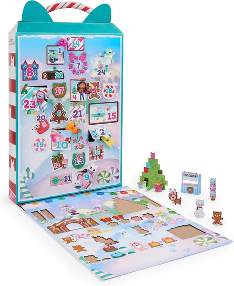 DreamWorks Gabby’s Dollhouse Advent Calendar 2023, 24 Surprise Toys with Figures, Stickers and Dollhouse Accessories, Kids’ Toys for Girls and Boys Aged 3+.