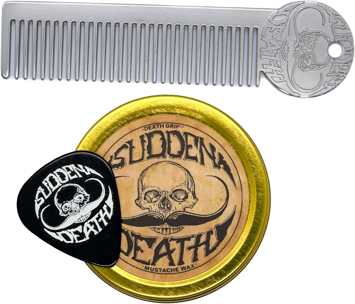 Moustache Wax Extra Strong Hold Grooming For Men - 1oz Bone Crusher Mustache & Beard Wax Tin - Perfect For Handlebar Dali English Curly Moustaches By Death Grip.