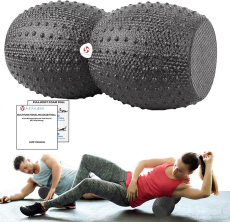 Arsagoo Foam Roller (34 x 17 cm), Exercise Rollers for Self Massage and Muscle Tension Relief, Portable & Lightweight, Massager for Back, Legs, Workouts, Gym, Pilates and Yoga.