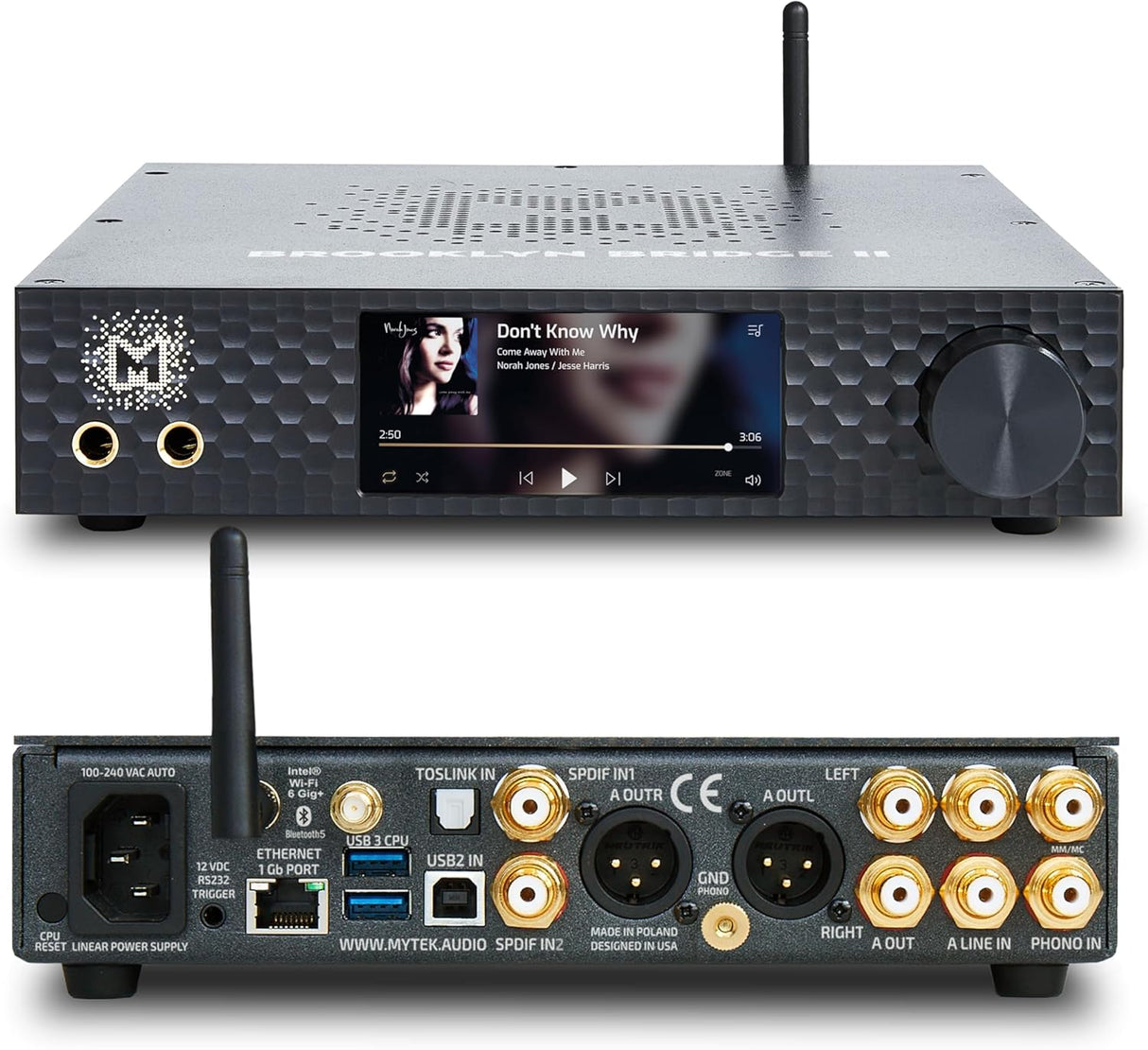 Mytek Brooklyn Bridge II ROON CORE 4TB (Black) Streamer/DAC/Headphone Amp/Preamp.