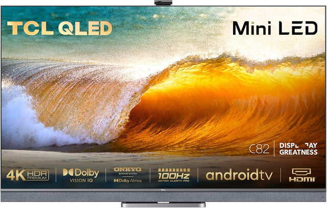 TCL 55C826K Mini LED Gaming TV 55 Inch QLED Smart TV, 4K UHD, Dolby Vision IQ & Atmos, ONKYO Audio System, Google assistant and Alexa.