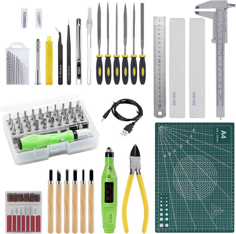 Coptiner 109PCS Gundam Model Tools Kit, Craft Set Model, Hobby Basic Tools for Gundam Model Building , Repairing and Fixing, Arts and crafts with a Plastic Box.