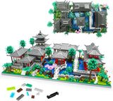 Seyaom Mini Chinese Architecture of Suzhou Garden with Cherry Blossom Tree Building Blocks Set, Botanical Building Set for Adults, 14+ Teens-3888 Pcs.