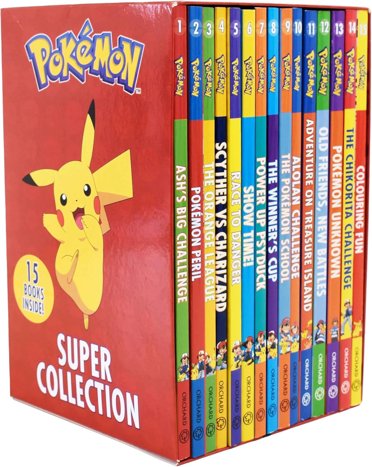 Pokemon Ultimate Book Collection Series - 1-14 Box Set (Ash's Big Challenge, Pokemon Peril, Orange League, Scyther VS Charizard and more).