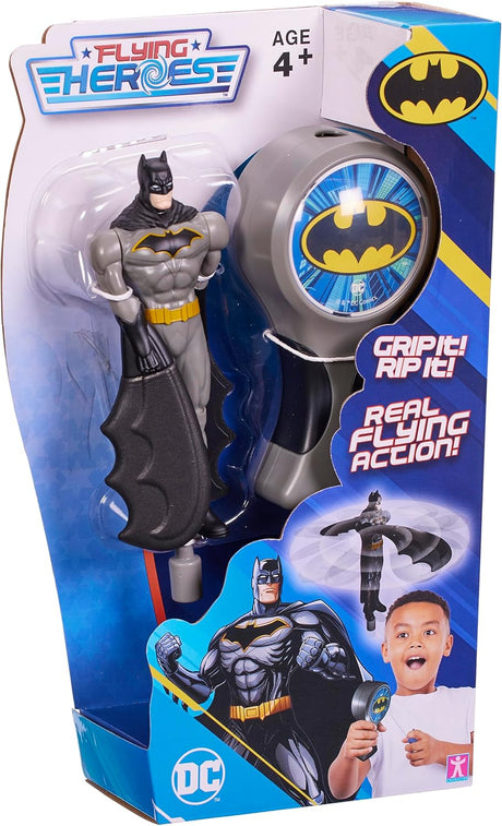 Flying Heroes 07979 DC Pull The Cord to Watch him Fly Action Hero Ideal Present for Boys Aged 4-7 Years Batman Superhero Toy.