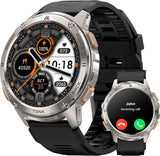 KOSPET TANK T3 Ultra Smart Watch for Men GPS, 60 Days Extra-Long Battery, 50M Waterproof, Stainless Steel Body Rugged Smartwatch with Bluetooth Calling, 1.43" AMOLED Display, Pressure&Altitude&Compass.