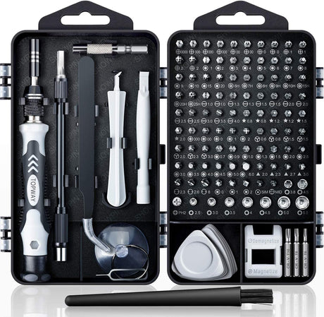 TOPWAY PC Precision Screwdriver Set: 122 PCS Electronics Repair Tool Kit Mini Magnetic Screwdriver Kit for Computer Laptop iPhone MacBook.