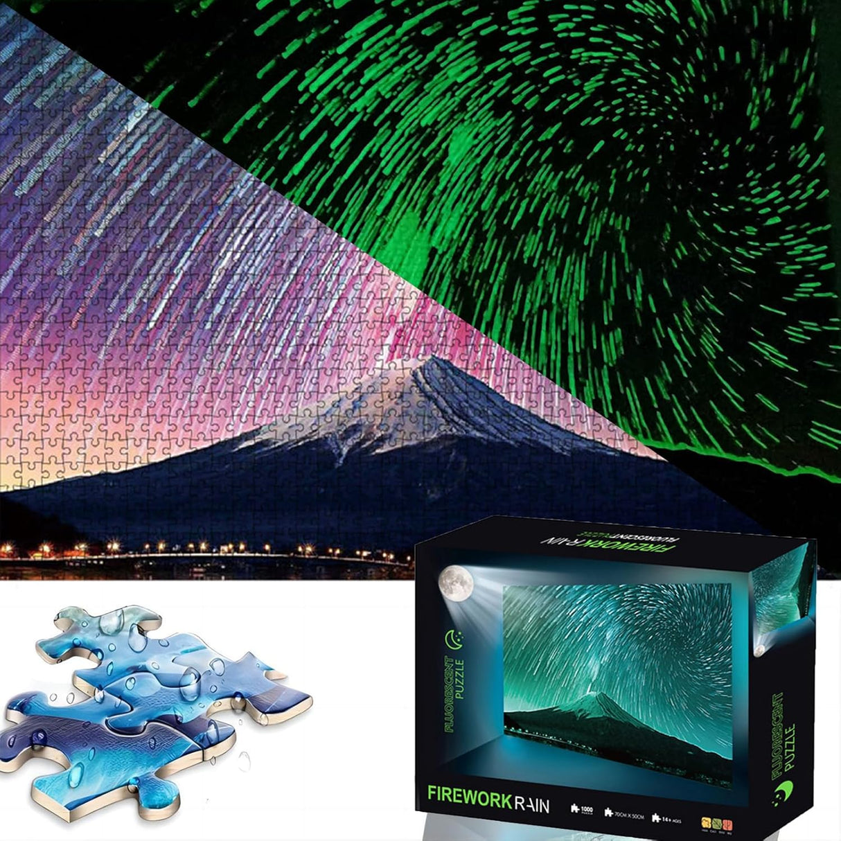 Glow in The Dark Puzzles for Adults,1000 Piece Puzzle - Jigsaw Puzzles Toys for Boys & Girls-Easter Birthday Gifts for Teens Toys (C).