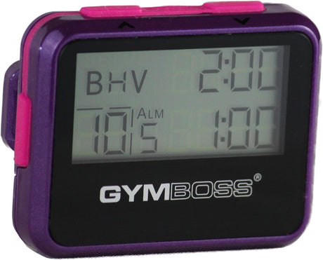 Gymboss Interval Timer and Stopwatch - VIOLET/PINK METALLIC GLOSS.