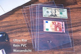 30 Pack 180 Pockets 11 Hole Currency Collection Sleeves, Cash Collecting Album Refill Page, Double Side 3 Pockets Currency Sheets for Collecting Dollar Bills, Paper Money, Foreign Currency and Coupons