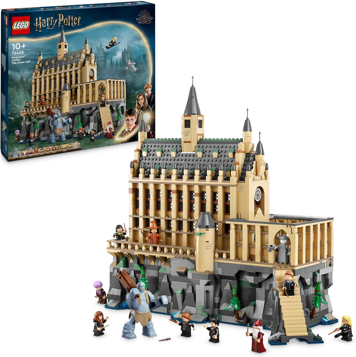 LEGO Harry Potter Hogwarts Castle: The Great Hall Set, Collectible Toy Playset for Kids, Boys & Girls, with 11 Minifigures Incl. Hermione Granger and Ron Weasley, Wizarding World Gift for Fans 76435.