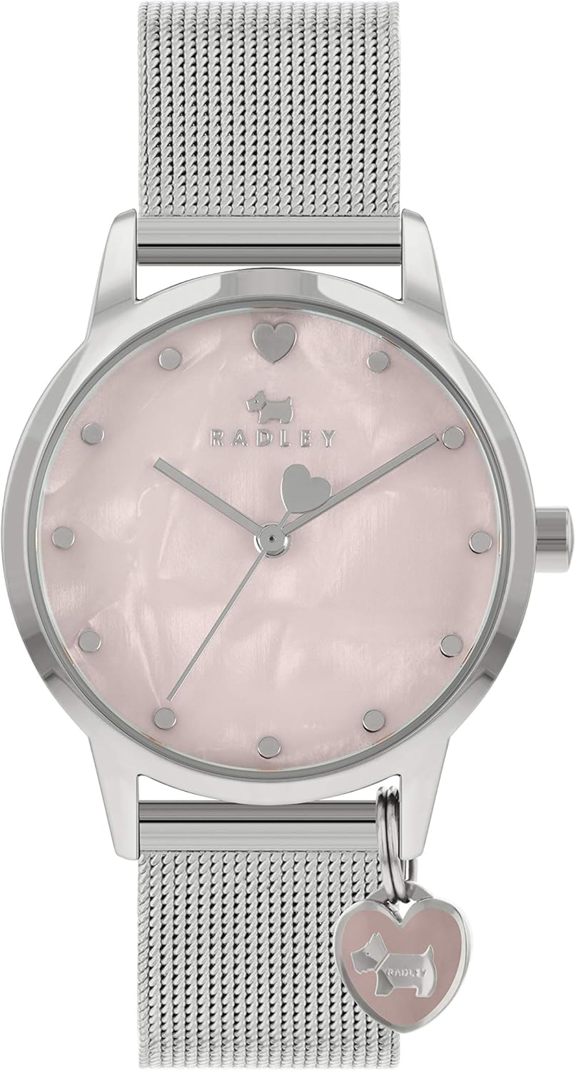 RADLEY Ladies Silver Stainless Steel Mesh Strap Watch RY4531A.