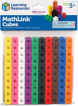 Learning Resources MathLink Cubes (Set of 100) Linking/ Counting Block Set, Early Math Skills, for School & Home Maths Learning Ages 5+.