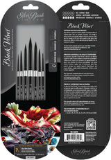 Silver Brush Limited WC-3207S Black Velvet Must Have Rounds Set, Set of 7 Brushes, Round Brushes in Sizes 0, 2, 4, 6, 8, 10, and 12.