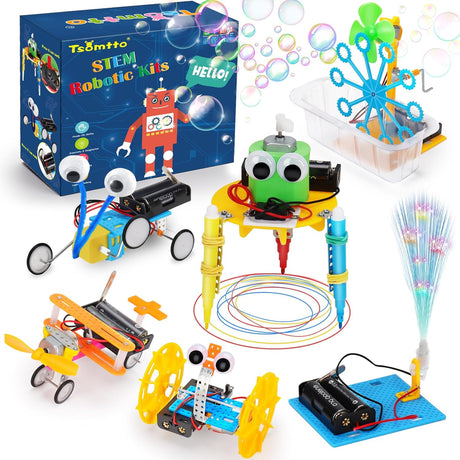 STEM Science Kits for Kids 6-8, Educational Toys for Kids 4-6, Electronic Science Experiments Projects Activities DIY Engineering Building Kit Birthday Gifts for Boys Girls 6 7 8 9 10 11 12.