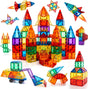 MagHub Magnetic Building Blocks 56PCS Tiles, Clear 3D Magnets for Kids Preschool Toys, Building Construction STEM Educational Toys for 3+ Years Old Boys and Girls.