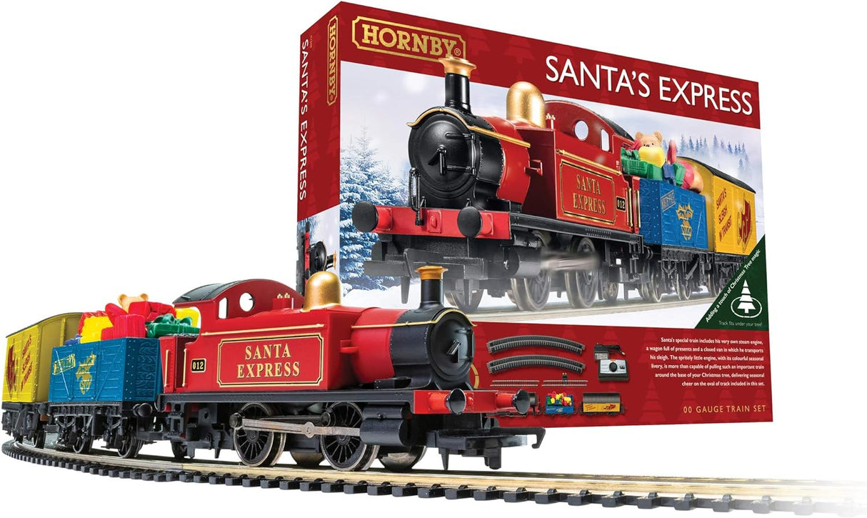 Hornby Train Set - R1248M Santa's Express Christmas Analogue OO Gauge Locomotives Model Railway Train Sets, Starter Electric Model Train Kits - Steam Engine Model Building Kits, 1:76 Scale Train Gifts.